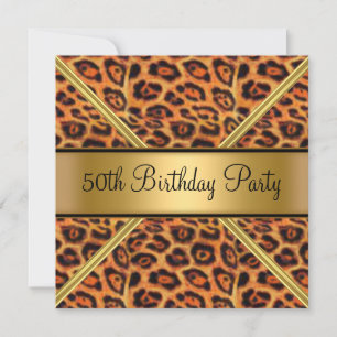 Convite de Leopardo para Festa de 50 Anos da Mulhe