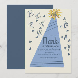 Convite de Letreiro de Chapéu de Aniversário de Me