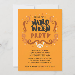 Convite de Letreiro para Festa de Halloween