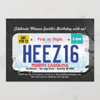 Convite de Licença da Carolina do Norte para o 16º