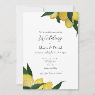 Convite de Limões Pintados a Óleo