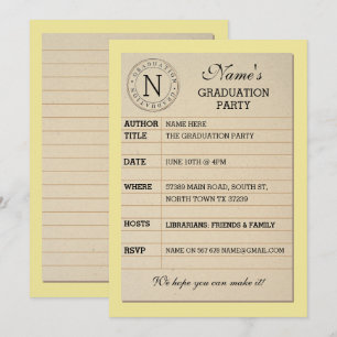 Convite de Livro Amarelo de Festa de formatura de 