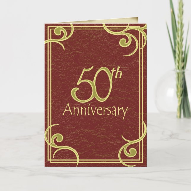 Convite de Livro de Aniversário de 50 anos (Frente)