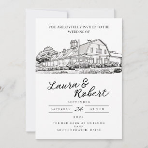 Convite de Local Personalizado para o Red Barn em
