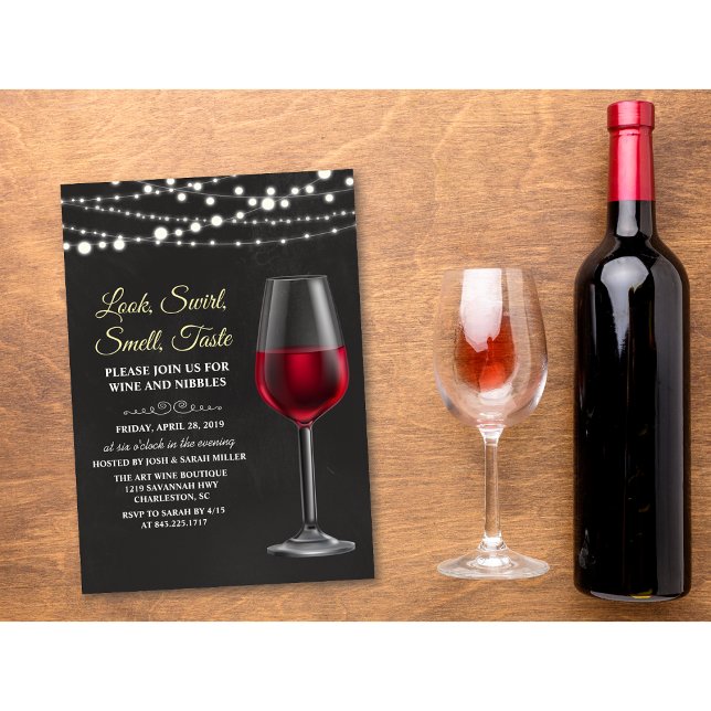 Convite de Lousa para Festa de Degustação de Vinho (Criador carregado)
