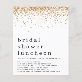 Convite de Lunchia de Chá de panela de Glitter Dou