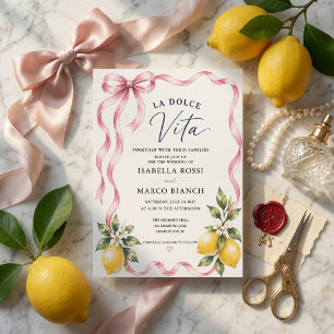 Convite de Luxo Coquette La Dolce Vita Costa Amalf