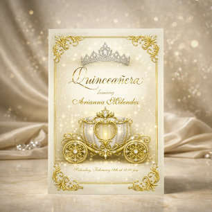 Convite de Luxo para Festa de 15 Anos Princesa em