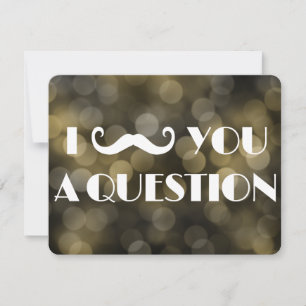 Convite de Luzes Bokeh Pergunta Bigode