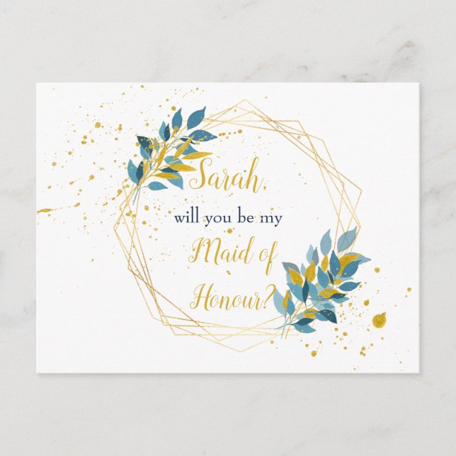 Convite de madrinha de casamento Cartão postal Fes (Frente)