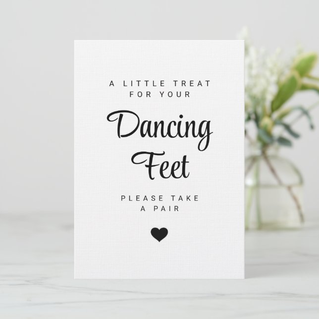 Convite de Madrinha de Dança para Casamento Chinel (Em pé/Frente)