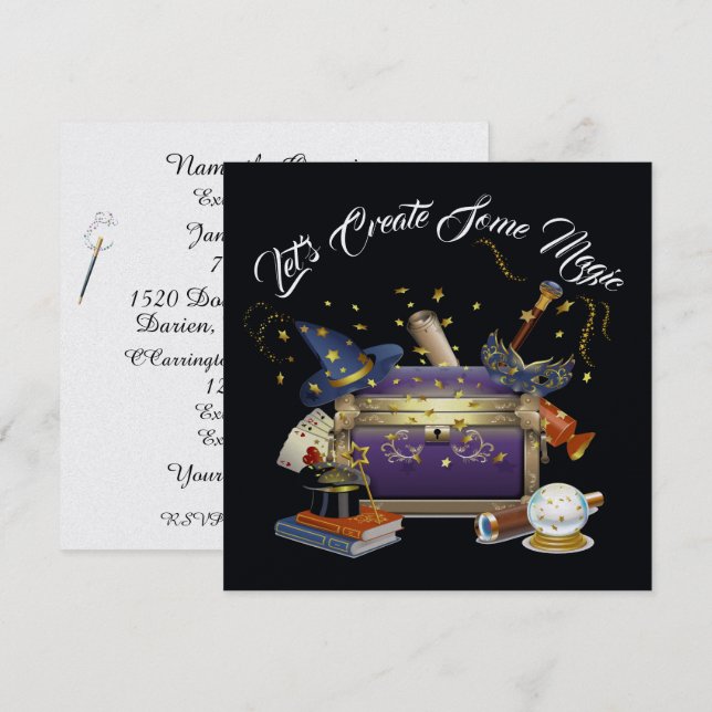 Convite de Magia Criada Revisado (Frente/Verso)