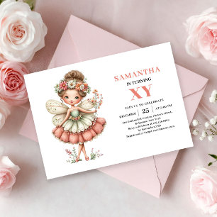 Convite de magia rosa suave para 2º aniversário da