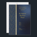 CONVITE DE marinho E DOURADA BACHELOR NOVO<br><div class="desc">MARINHO E CONVITE DOURADO COM RSVP CORRESPONDENTE NOVO DESIGN PODEM SER EDITADOS PARA QUALQUER PARTE</div>
