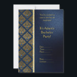 CONVITE DE marinho E DOURADA BACHELOR NOVO<br><div class="desc">MARINHO E CONVITE DOURADO COM RSVP CORRESPONDENTE NOVO DESIGN PODEM SER EDITADOS PARA QUALQUER PARTE</div>