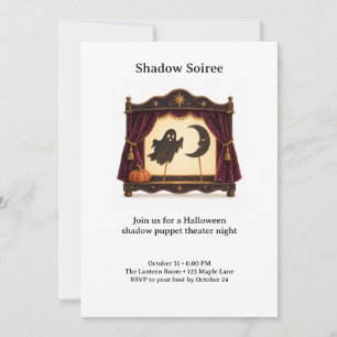 Convite de Marionete de Sombra do Halloween Shadow