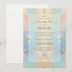 Convite de mármore de cristal do casamento do Opa