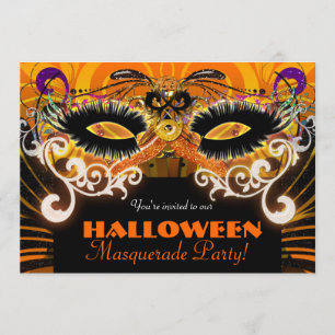 Convite de Máscara de Mascarada de Festa de Fantas