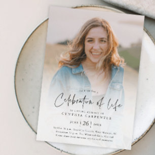 Convite de Memorial de Celebração de Vida com Orça