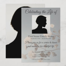 Convite de memorial de flor à meia-noite