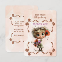 Convite de Menina de Flores Floral Azul Aquarela