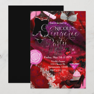 Convite de Meninas para Festa de Lingerie e Doces