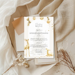 Convite de Menu de Festa de Fim de Ano Elegante