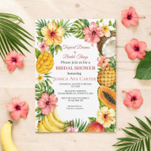 De Miss a Mrs Chuveiro de Noiva de Frutas Tropicai
