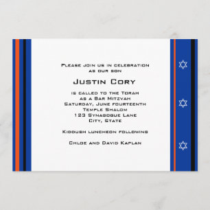 Convite de Mitzvah do bar do basebol de Mets dos