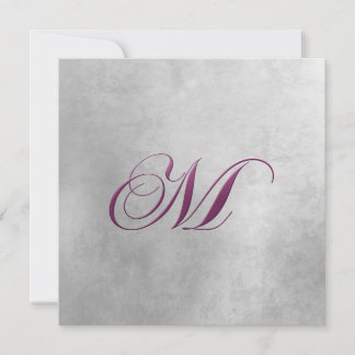 Convite de Monograma Elegante M