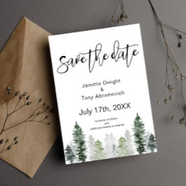 Convite de Montanha de Inverno para Salvar a Data