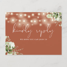 Convite de Música com Luzes de Corda Florais em Te