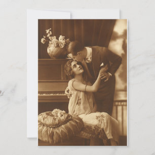 Convite de Música Romântica de Amor e Romance Vint