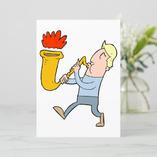 Convite de Músico Tocando Saxofone