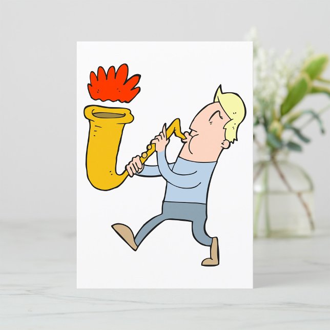 Convite de Músico Tocando Saxofone (Criador carregado)
