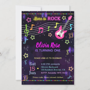 Convite de nascer para Rock Glowing