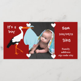 Convite de nascimento Cegonha It' S.A. boy