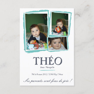 Convite de nascimento Rapaz - Fusano