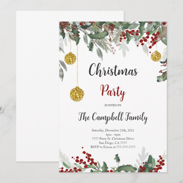 Convite de Natal (Frente/Verso)