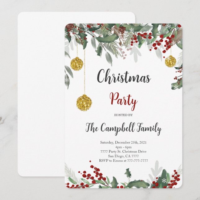 Convite de Natal (Frente/Verso)