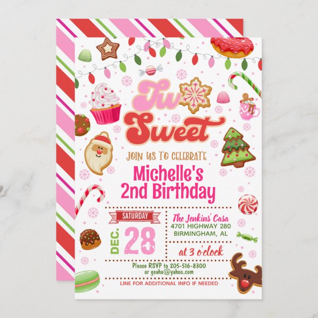 Convite de Natal 2010 - Menina (Frente/Verso)