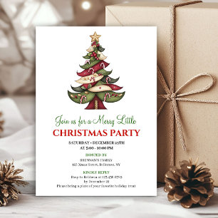 Convite de Natal artístico minimalista para árvore