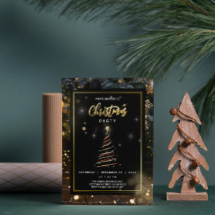 Convite de Natal Árvore de Natal Abstrata