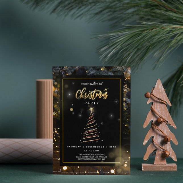 Convite de Natal Árvore de Natal Abstrata (Criador carregado)