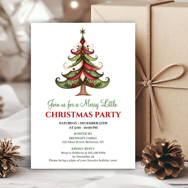 Convite de Natal árvore de Natal designer criativo (Creative designer Christmas tree Christmas invite)