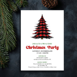 Convite de Natal Clássico para Festa da Árvore de