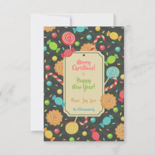 Convite de Natal com doces