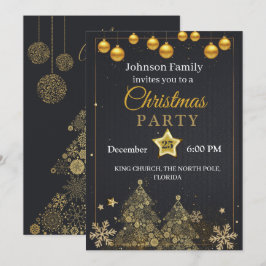 Convite de Natal | Convite Dourado