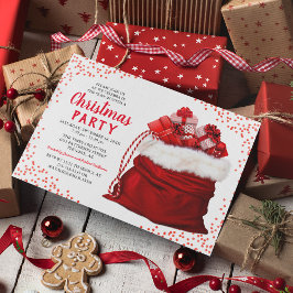 Convite de Natal Corporativo Vermelho Elegante