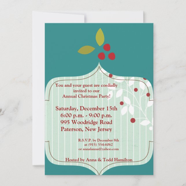 Convite de Natal de 5x7 (Frente)